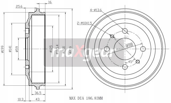Купити Барабан ham. fiat t. uno/cinquecento