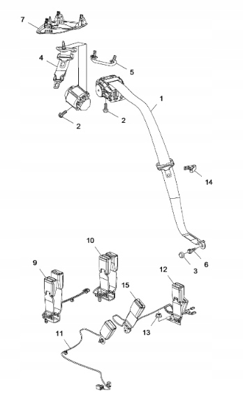 Болт поперечина безпеки opel combo e, crossland x 3649065 Зі Шроту