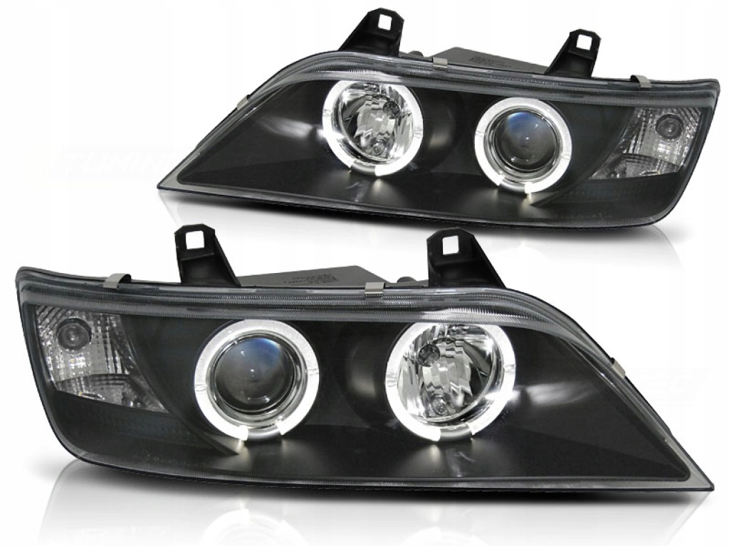 фото №1, Лампы передние фары angel eyes black bmw z3 01.96-02