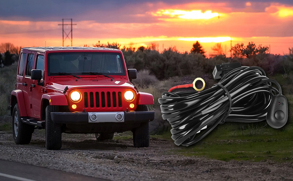 фото №14, Джгут монтажна з przekaźnikiem i вимикач do лампа roboczych 12v 40a