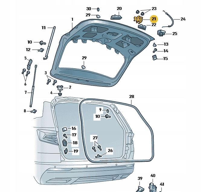 фото №8, Оригінальний замок кришки skoda scala rapid 3v0827505c