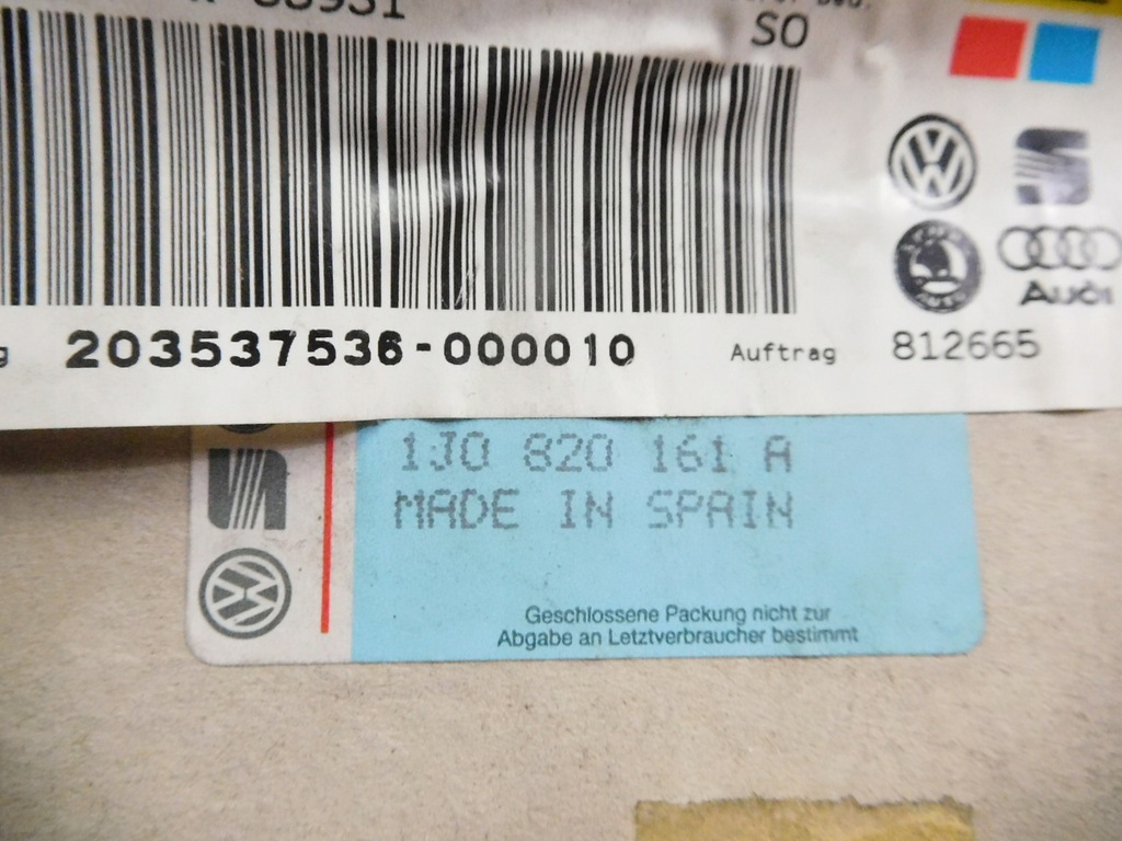 фото №6, Крышка do диффузор воздуха audi a3 оригинальный номер 1j0820161a