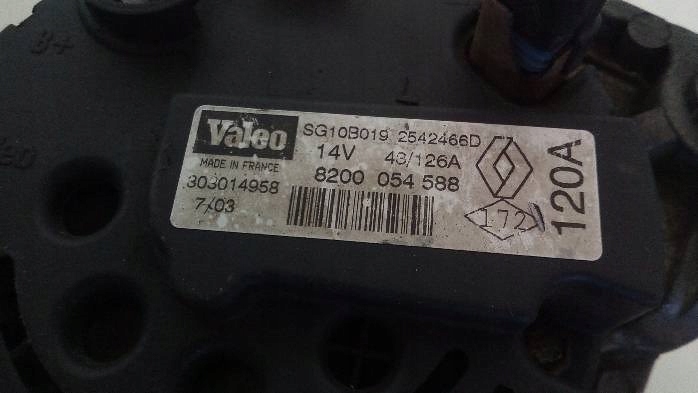 Генератор renault scenic 1 fl 1,9 dci 8200054588 Недорого