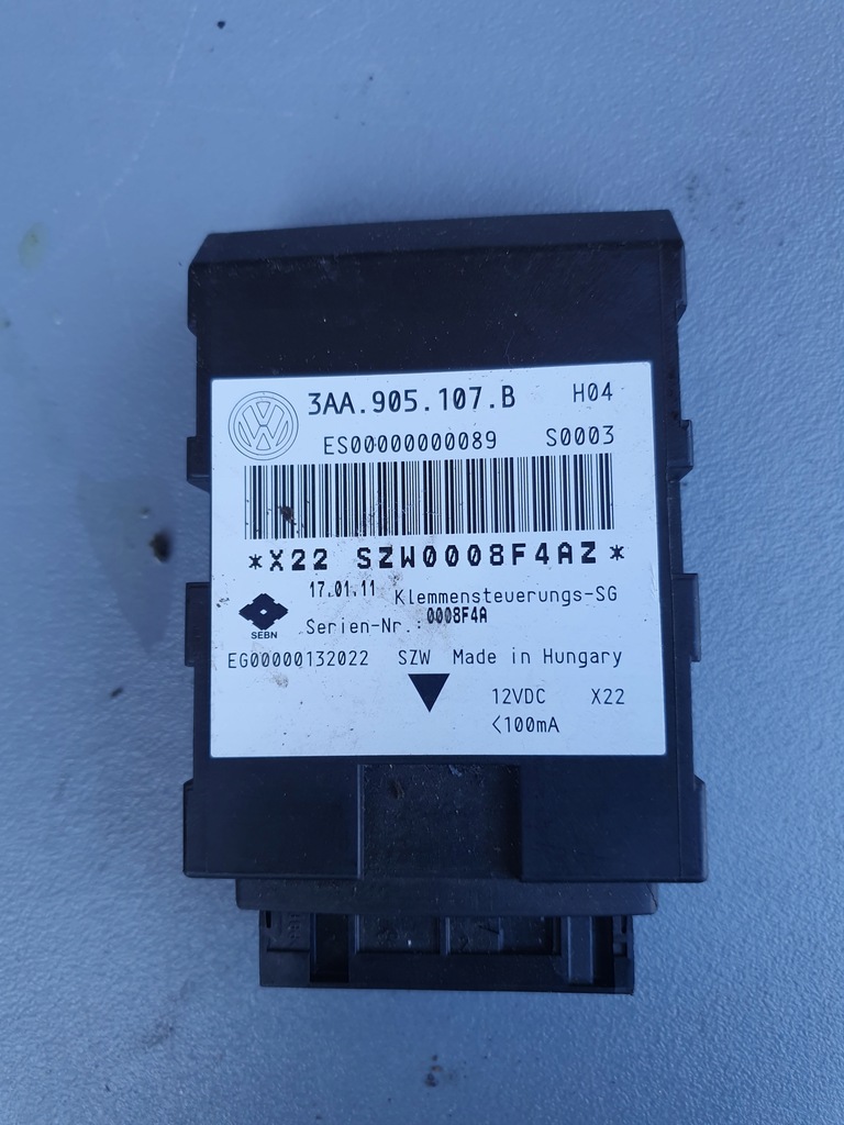 фото №1, Vw passat b7 блок управления запуск стоп 3aa905107b