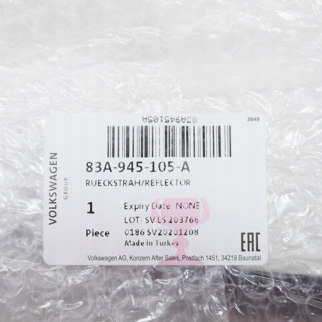 фото №8, Отражатель задняя vag audi q3 f3 sportback 2019 оригинальный 83a945105a