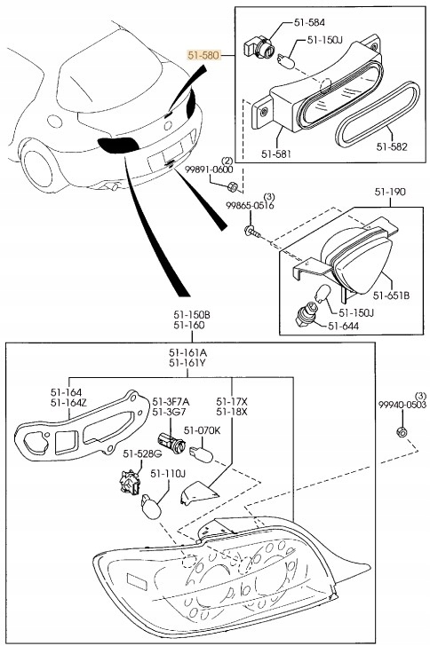 фото №3, Третій світло стоп-сигнал mazda rx-8 se оригінал