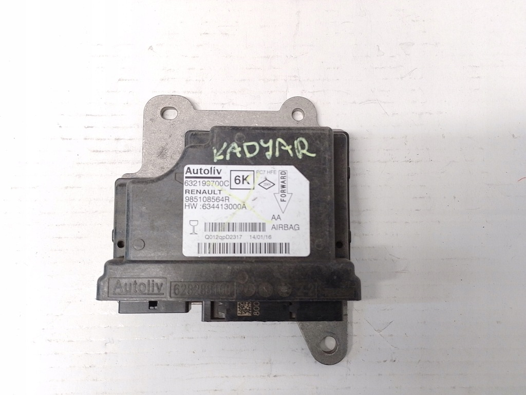 фото №1, Датчик подушек подушка безопасности 985108564r renault kadjar