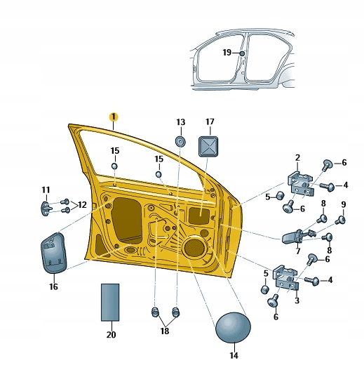 Купить Дверь передние левая skoda octavia iii оригинальный номер