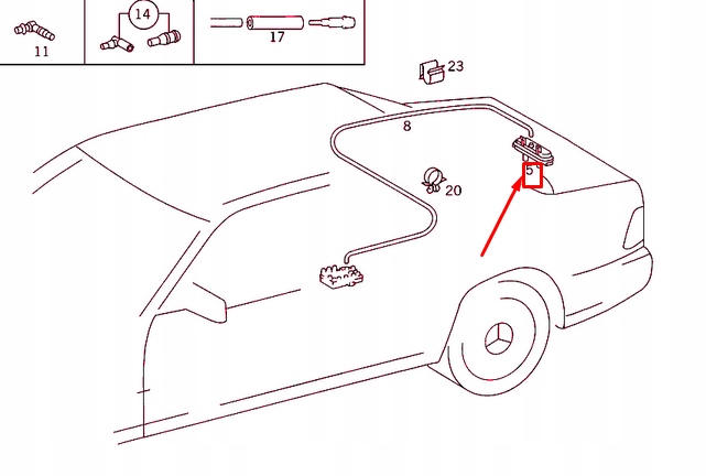 Mercedes-benz s w140 привід вакуумний замка багажника a1408002675 Зі Шроту