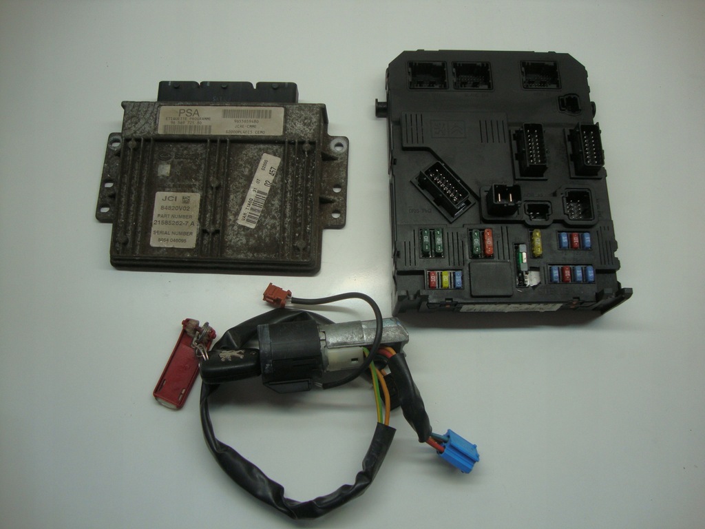 фото №1, Бортовий комп'ютер набір peugeot 206 1.4 8v 9656972580 9655659480 9657999680