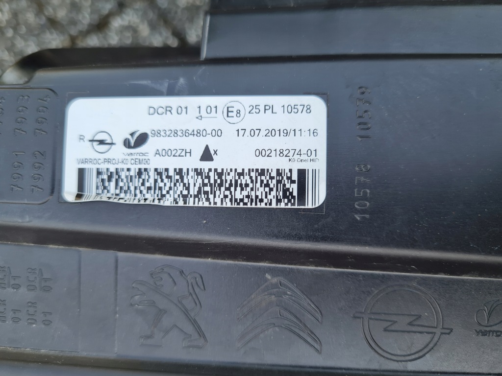 фото №14, Opel vivaro iii 3 zafira d bi ксенон 9832837680 9832836480 акция