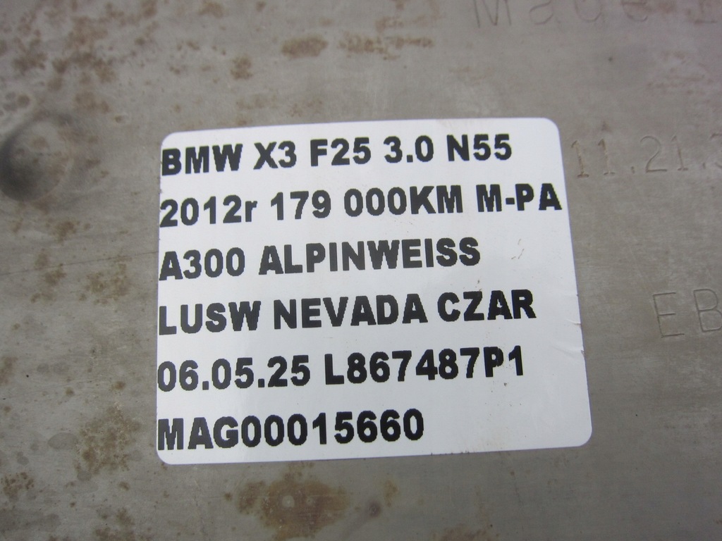 фото №10, Bmw x3 f25 n55 3.0 3.5i 306km выхлоп гаситель конечный 7646096 kompletny