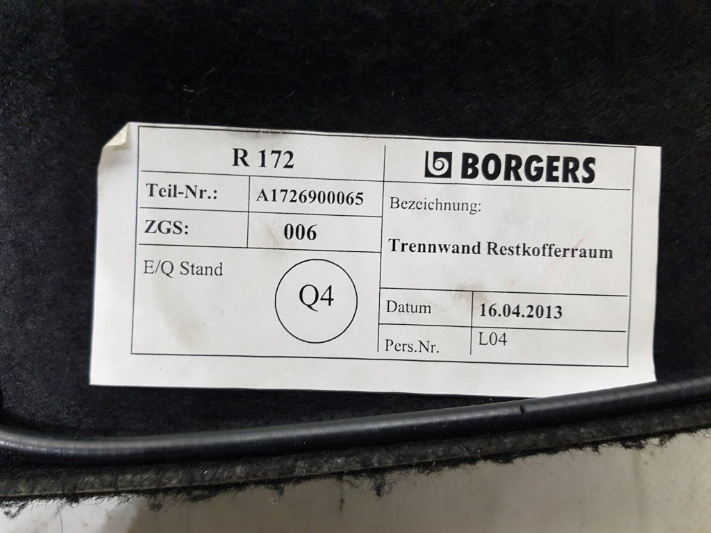 фото №10, Защита крыша шторка багажника mercedes slk slc r172 w172 1726900065