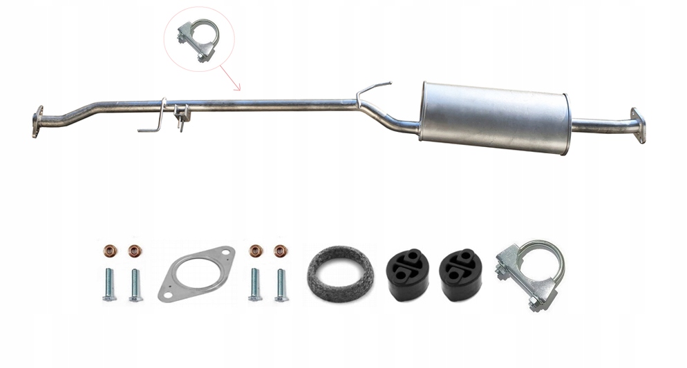 фото №1, Mazda tribute 2.0 2.3 3.0 4wd 2000-5/2008 гасник середній