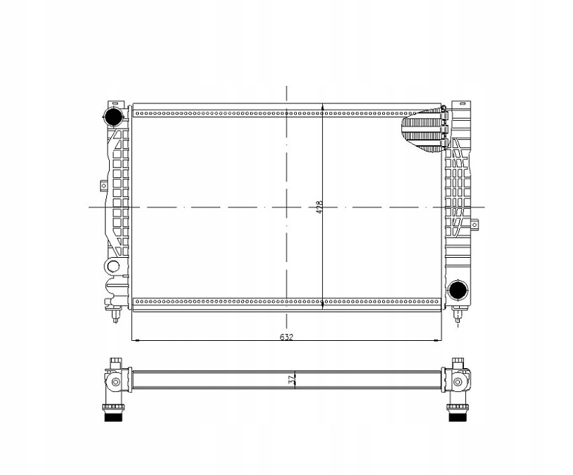 Купить Радиатор audi a4 b5 94- 8d0121251n новая