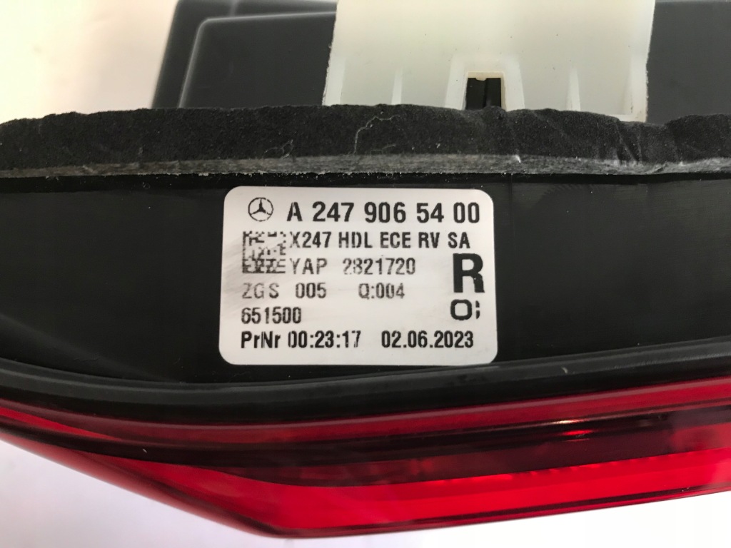 фото №5, Mercedes glb w247 19-22 лампа задня права внутрішня full led europa
