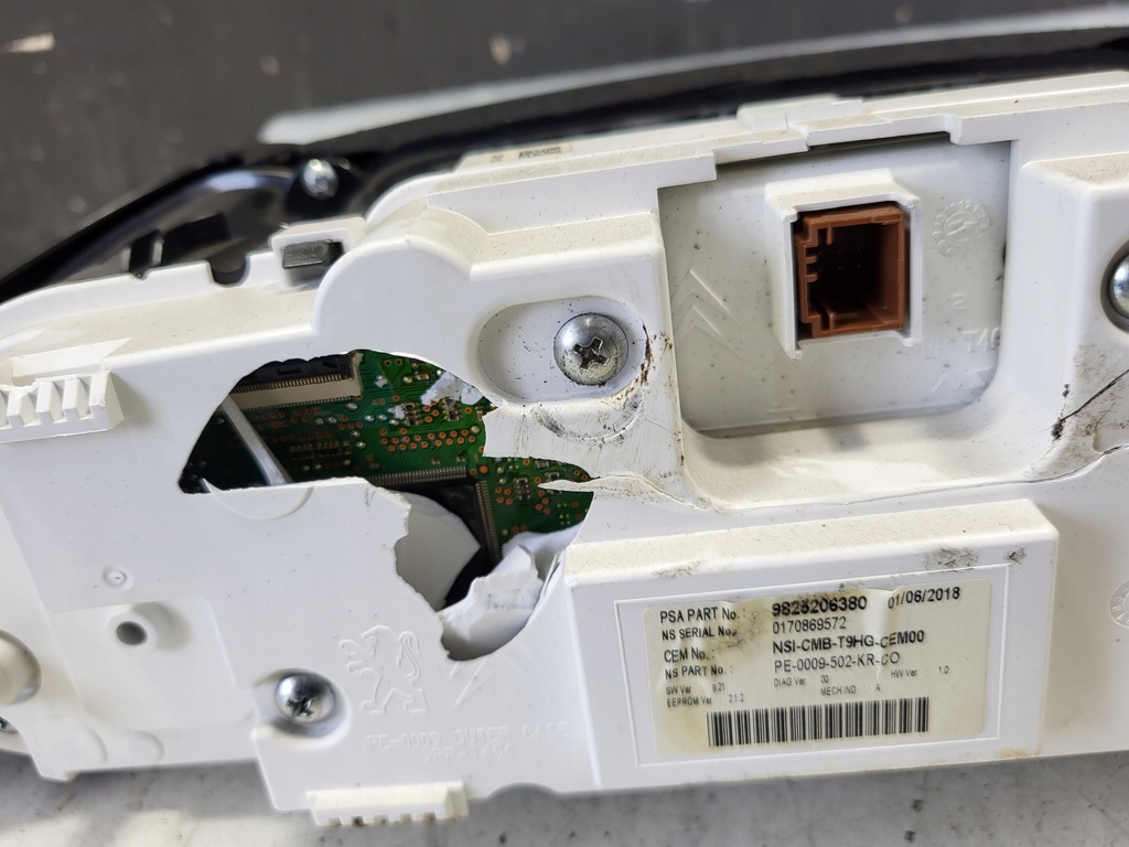 фото №6, Приладова панель лічильник дисплей peugeot 308 t9 lift 17- 9825206380