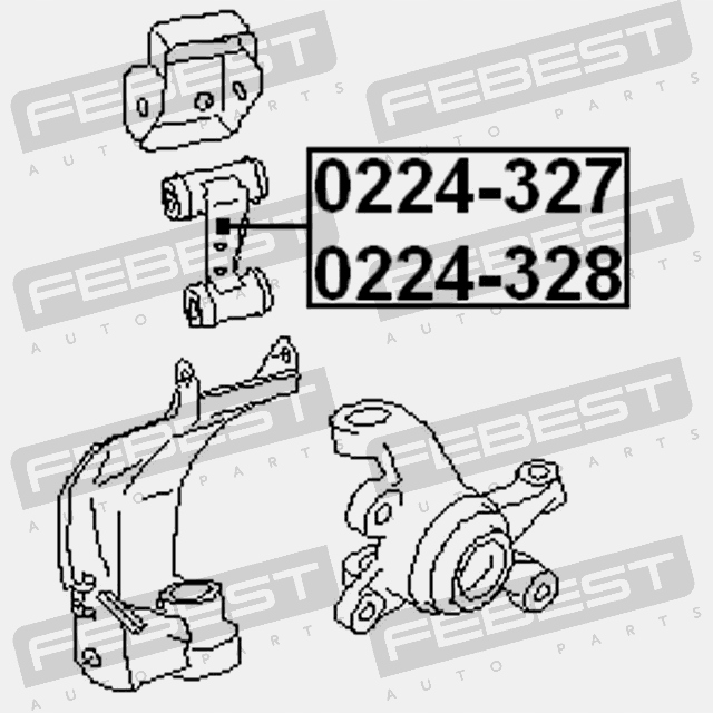 фото №11, Febest 0224-327 рычаг, подвеска колеса