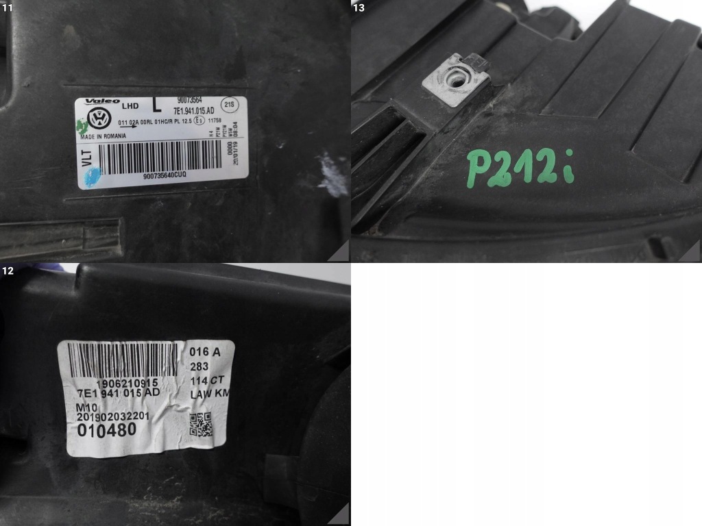 фото №12, Vw t6 transporter 7e1 15-19 обычная лампа левая eu