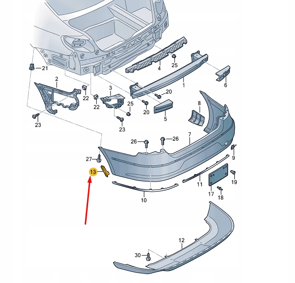 фото №10, Vw cc rear бампер правий wheel cover trim 3c8807838b