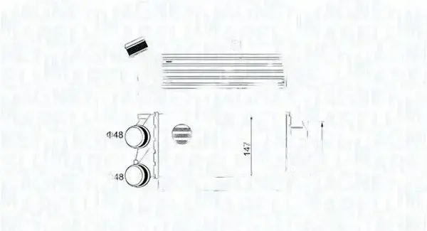 фото №1, Радиатор воздуха интеркулер 351319204920