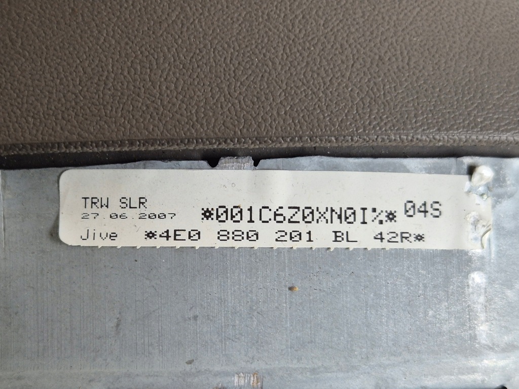 фото №15, Audi a8 d3 s8 воздуховод кожаный 4f0419091dc подушка air bag