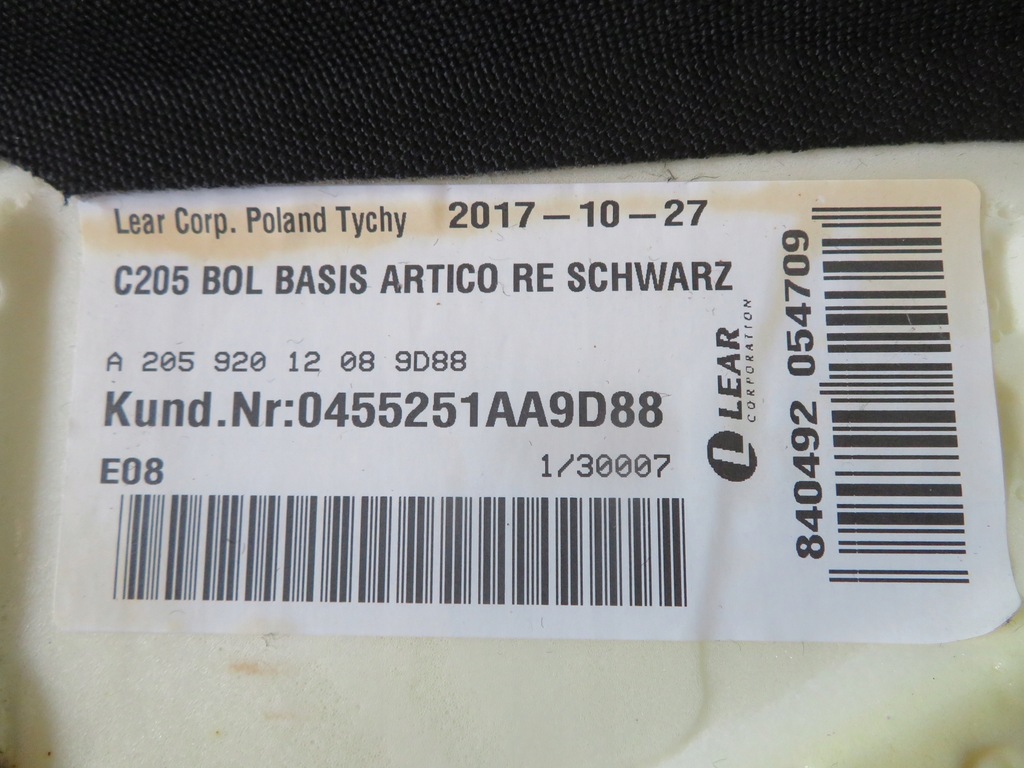 фото №6, Bok обшивка сидіння праве mercedes w205 amg coupe c klasa 17r