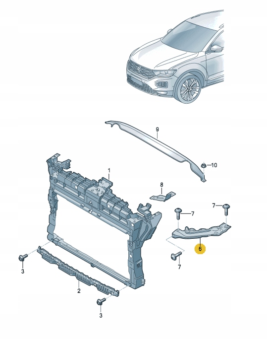 фото №2, Опора кронштейн pas передний vw t-roc левая