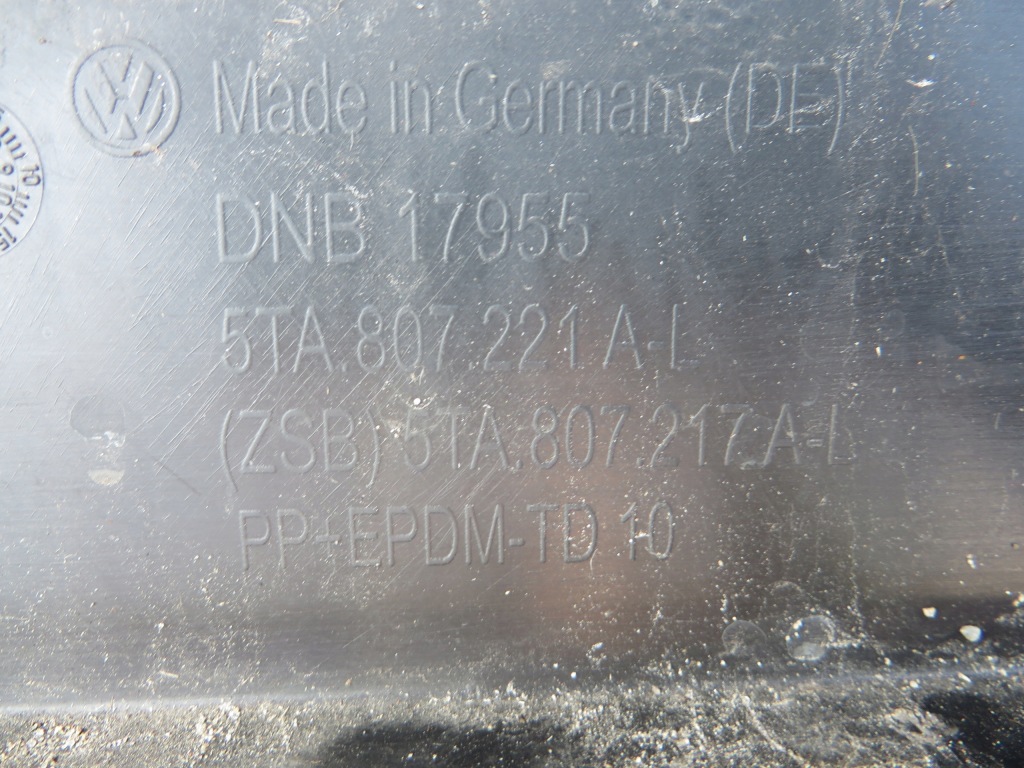 Volkswagen оригинальный номер 5ta807221a бампер Оригинал