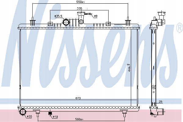 фото №15, Nissens 637643 радиатор, система охлаждение двигателя