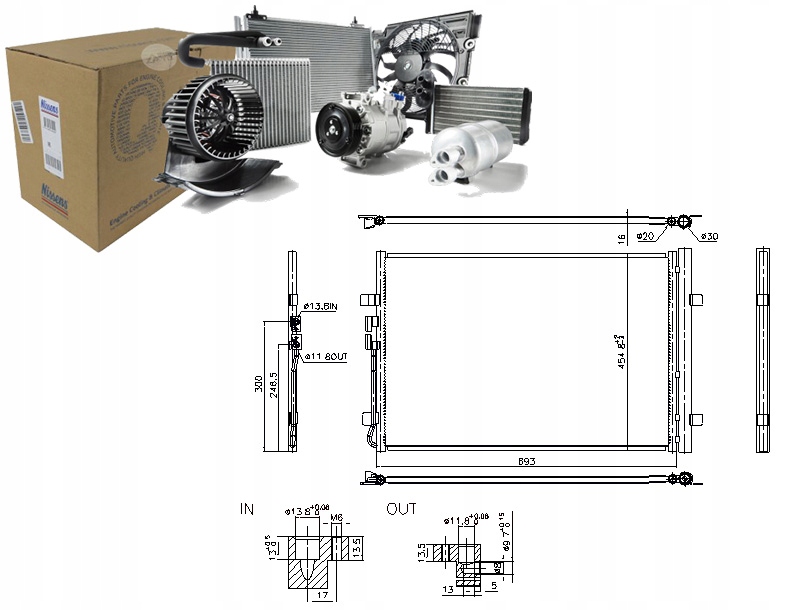 фото №1, Конденсатор кондиционера vw atlas 2.0 3.6 12.16- nissens