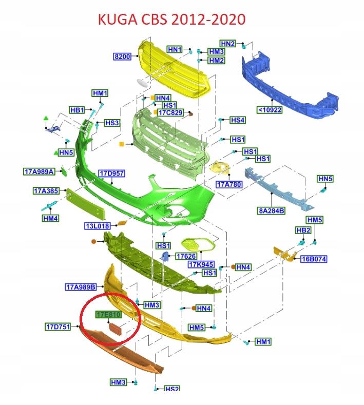 фото №14, Защита радара заглушка передней решётки kuga 16-