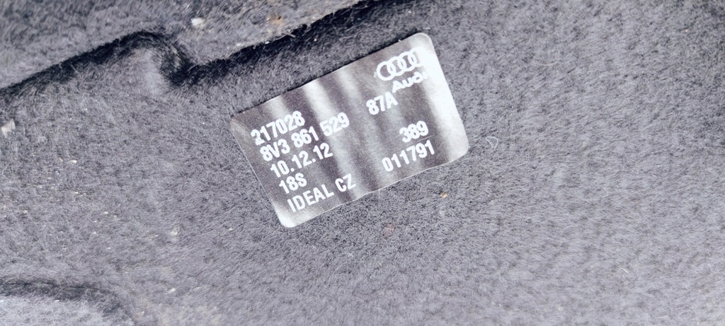 фото №6, Пол багажника audi a3 8v 3 дверь 8v3861529