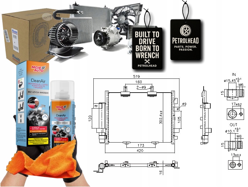 фото №1, Конденсатор кондиціонера dacia spring electric 10.20- n #petrolhead pro+ kit9