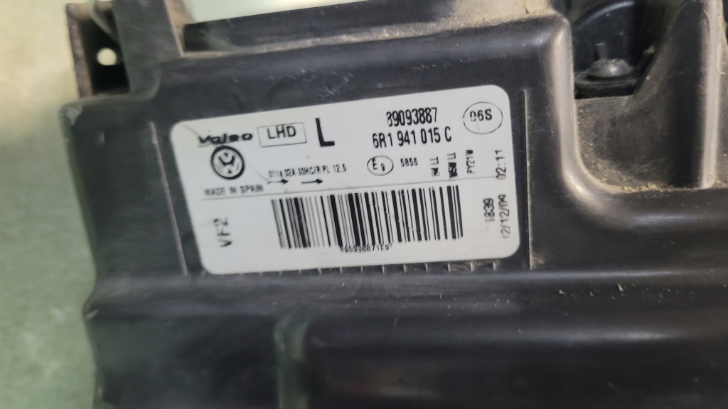 фото №8, Vw polo v 6r лампа лівий перед передня eu 6r1941015c 09