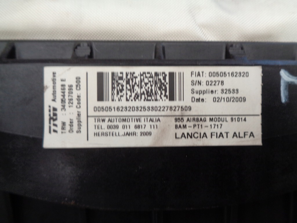 фото №13, Панель приладів консоль подушки безпеки ремені alfa romeo mito 2008-