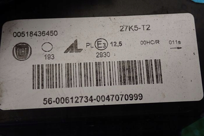 фото №8, Fiat panda ii 12- фара левый лампа левая