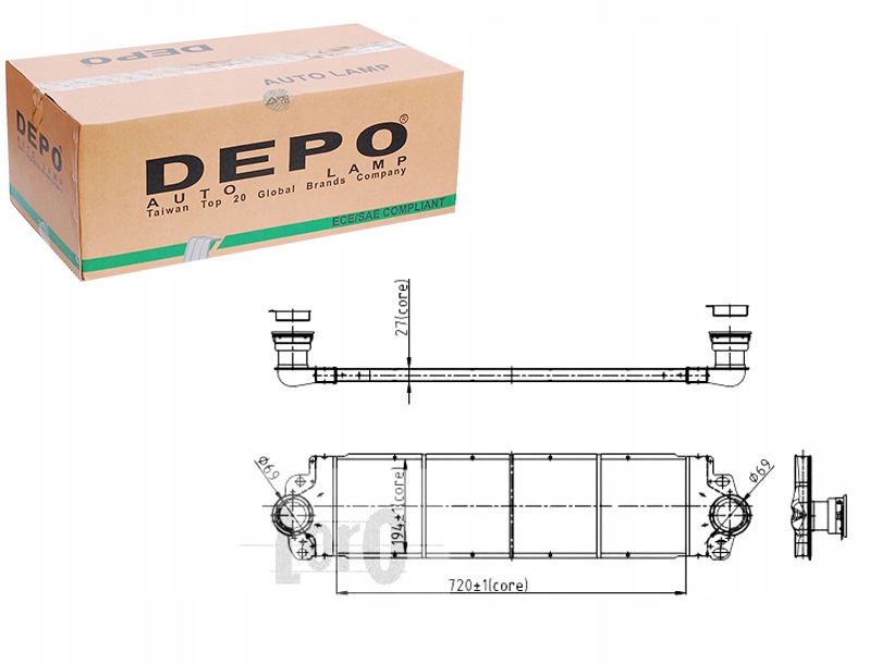 Радиатор воздуха наддувочный multivan 7h, 7e 03- 1.9 tdi, transpo Оригинал