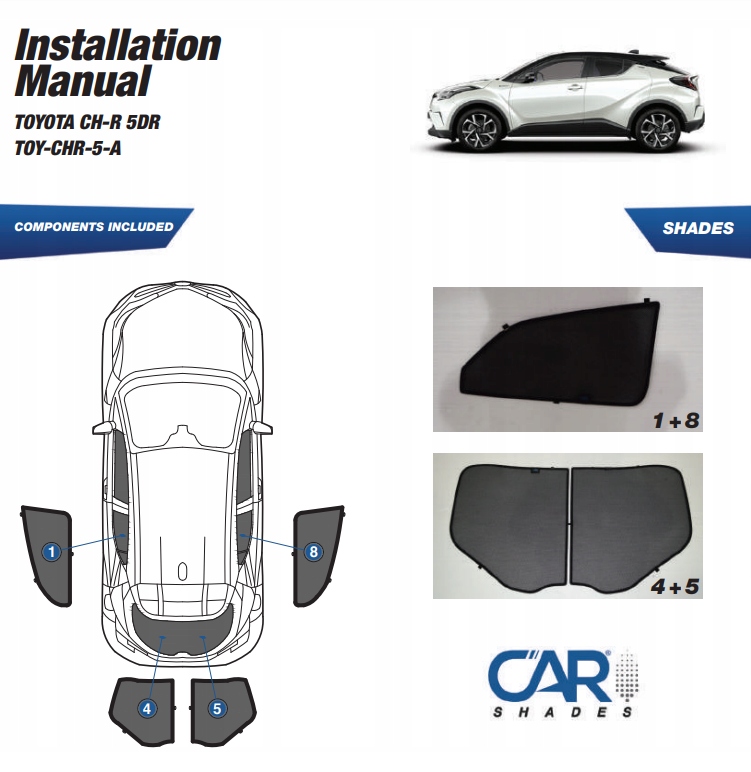 фото №15, Шторки сонячні toyota c-hr 5d 17- захист шторка сонцезахисні