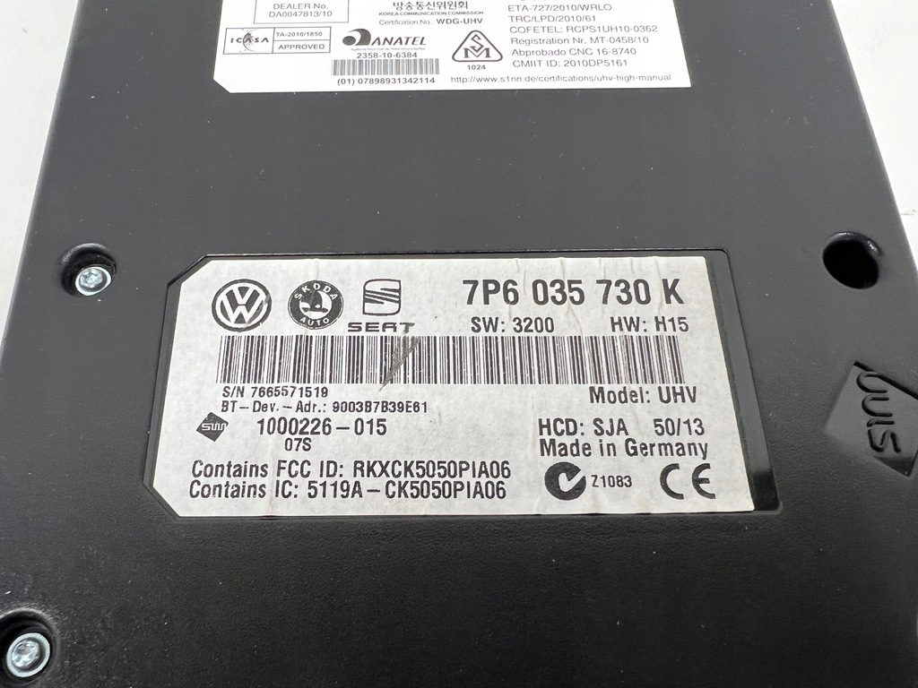 фото №2, Fabia ii модуль bluetooth 7p6035730k