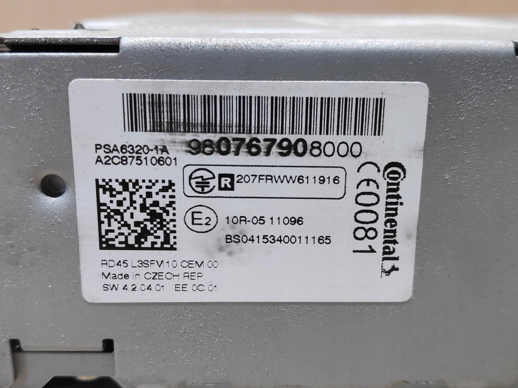 Радіопрогравач заводський peugeot 308 t9 980767908000 Київ