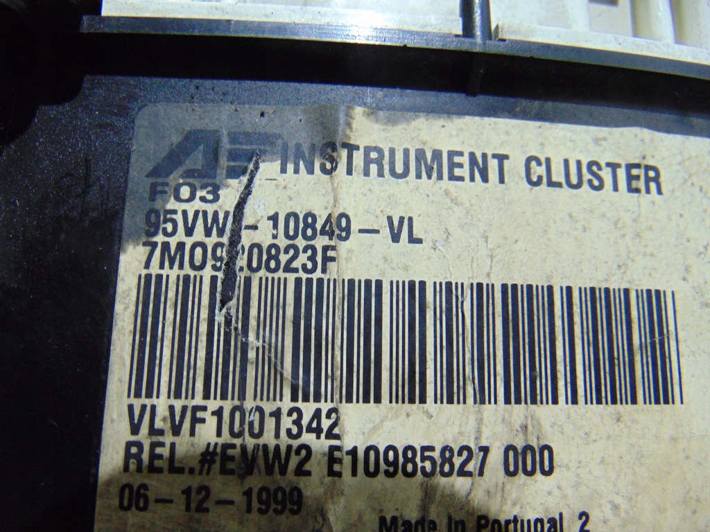 фото №5, Лічильник vw sharan mk1 2.8 бензин 7m0920823f