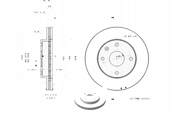 фото №1, Brembo гальмівні диски гальмівні 2szt chevrolet epica 2.0