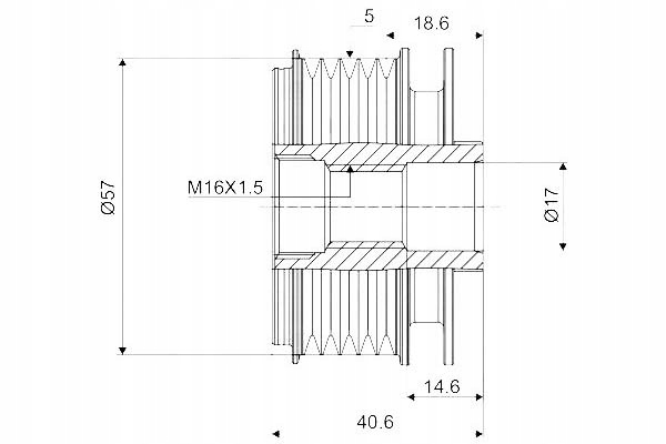 Valeo шків генератора hyundai Оригінал
