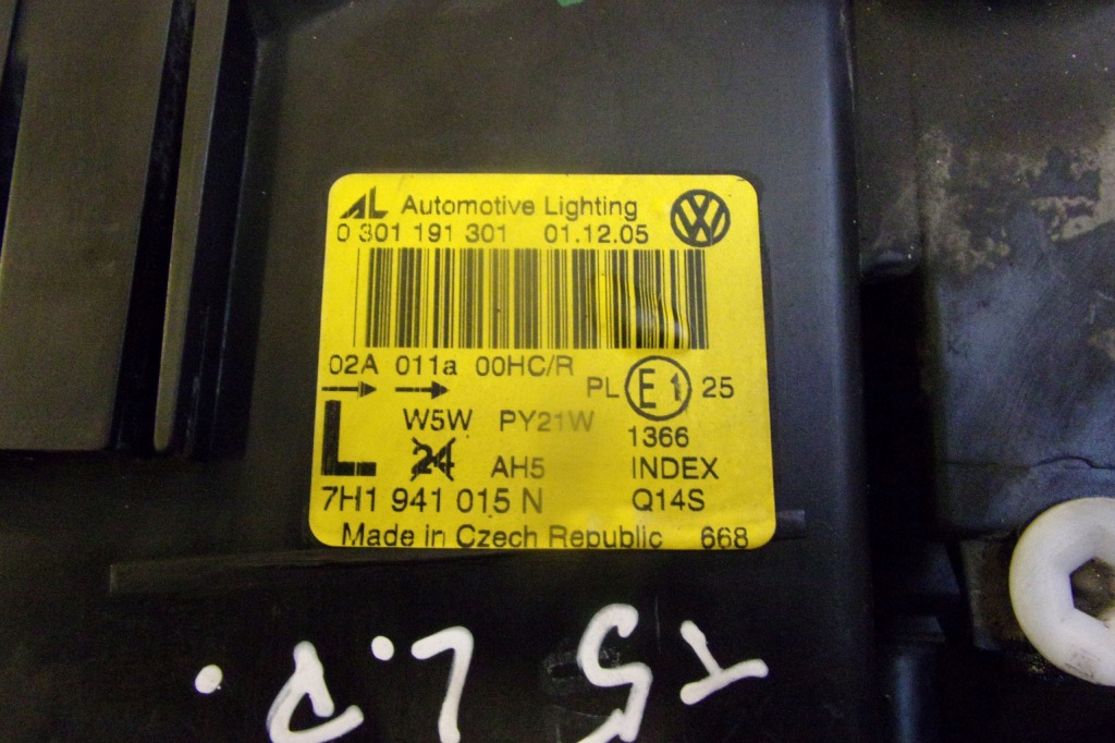 фото №9, Лампа левая передняя vw transporter t5 03- europa