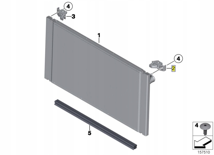 фото №2, Mini правий кронштейн радіатора wody r55 r56 r57 r58