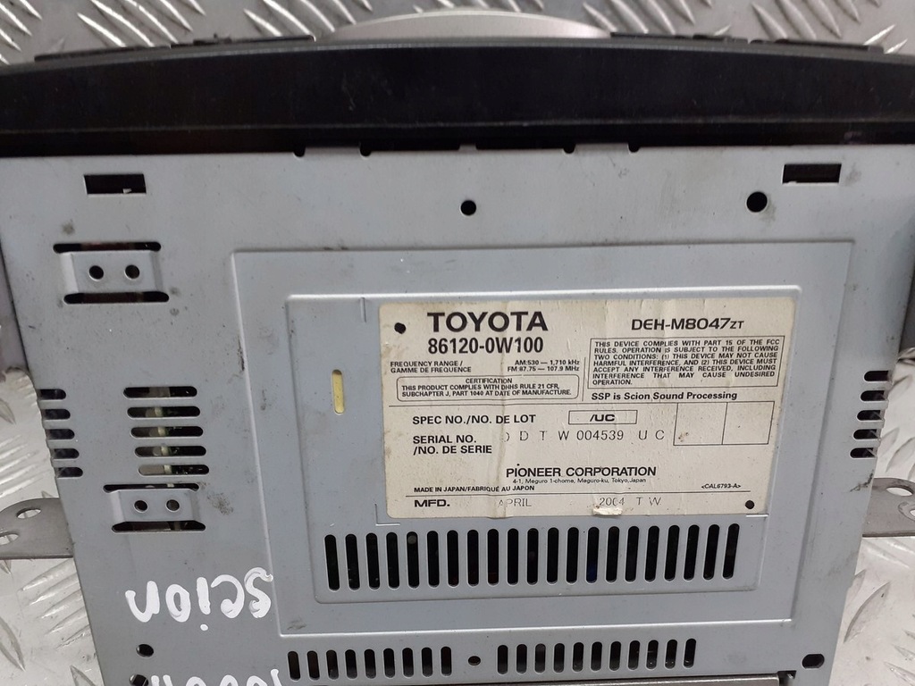 фото №3, Радио заводской cd toyota scion