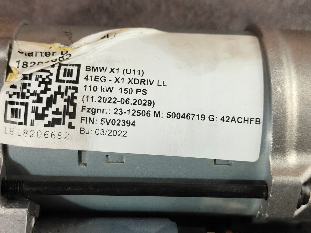 фото №9, Bmw u06 u11 x1 стартер 8490199