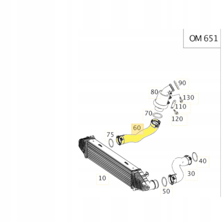 фото №2, Wąż труба турбины mercedes klasa e 2045281682