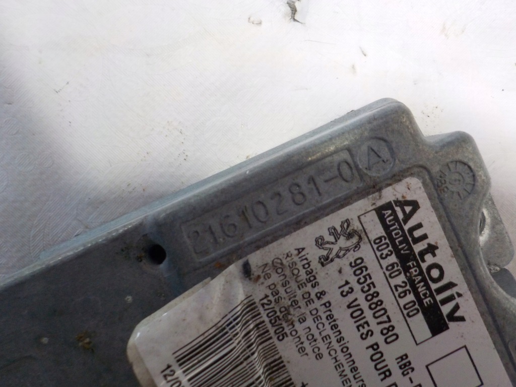 фото №5, Peugeot 407 2006r. 2.0 hdi модуль датчик подушка безпеки 603602600